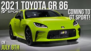 TOYOTA GR86 Confirmed for GT SPORT  Coming July 8th [upl. by Liliane]