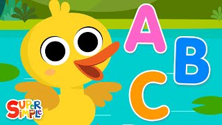 ABC Quack  Super Simple ABCs  Kids Alphabet Songs [upl. by Ynettirb]