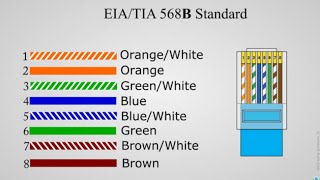 RJ45 connector color code  rj45 connector tutorial [upl. by Draneb468]