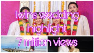 Twins Wedding highlight  Harsha amp Varsha [upl. by Ecirtam]