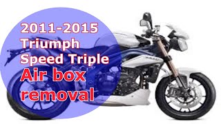 Air box removal  Triumph Speed Triple 2011  2015 [upl. by Lulu]