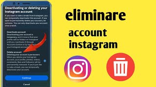 Come eliminare un account Instagram [upl. by Eixid]