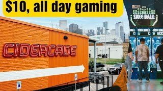 Cidercade Arcade Houston is a family friendly NerdBar [upl. by Dnaleel933]