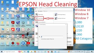 Epson head cleaning Solution windows 10  Epson l380 head cleaning  epson printer head cleaning All [upl. by Daggett]