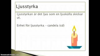 ljusstyrka och belysning [upl. by Gilburt]