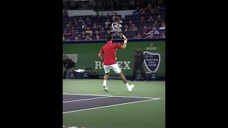 Rare Djokovic Trick Shot 🤯 [upl. by Harutek640]