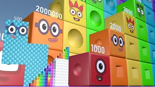 Numberblocks Puzzle Step Squad 500 500000 25000000 BILLION BIGGEST Numberblocks Numbers [upl. by Gustave294]