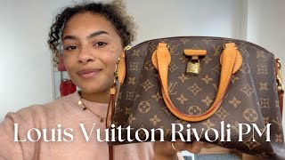 Louis Vuitton Rivoli PM Bag Review [upl. by Ashbey102]