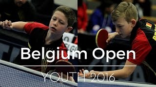 Belgium  France Cadets Team Belgium Youth Open 2016 Table Tennis [upl. by Rawdin]