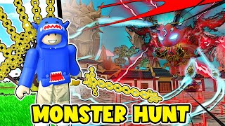 PROBANDO el NUEVO MONSTER HUNT SIMULATOR de ROBLOX ⚔️🔥 [upl. by Airbma]