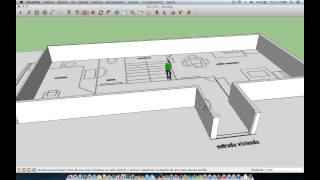 Como modelar objetos con planos de planta en Google SketchUp [upl. by Waldo444]