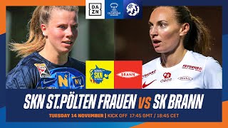 StPolten  SK Brann  UEFA Women’s Champions League Kampdag 1 Hele kampen [upl. by Sirromed]