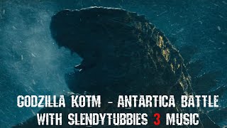 Godzilla King Of The Monsters  Antarctica Battle With Slendytubbies Music [upl. by Ertha]