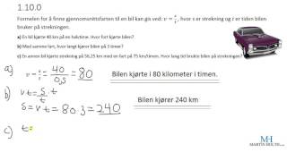 Matematikk 1P  Formler vei fart tid  1100 [upl. by Sandye]