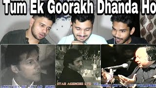 INDIAN REACTION ON  Tum Ek Goorakh Dhanda HO  Live  Ustad Nusrat Fateh Ali Khan  Imran Khan [upl. by Liam906]