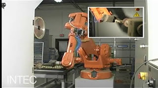 INTEC ROBOTICS MACHINE FOR LINISHING DOOR HANDLES [upl. by Idou602]