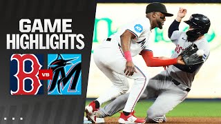 Red Sox vs Marlins Game Highlights 7324  MLB Highlights [upl. by Maurita]