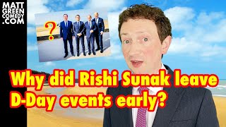 Why did Rishi Sunak leave DDay events early [upl. by Laeynad]