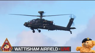 LIVE BRITISH ARMY AIR CORPS AH1 FAREWELL FLYPAST APACHE amp AH64 ACTION • WATTISHAM AIRFIELD 250324 [upl. by Irehc]