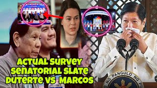 Actual Survey Senatorial Slate Duterte vs Marcos [upl. by Nazario]