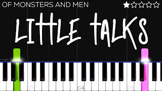 Of Monsters And Men  Little Talks  EASY Piano Tutorial [upl. by Yelats]