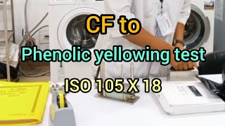 CF to phenolic yellowing test ISO 105 X 18 [upl. by Alden]