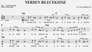 NERDEN BİLECEKSİNİZEmGuitarFluteKeyboardViolinOboeMelodicaRecorder [upl. by Ylrad]