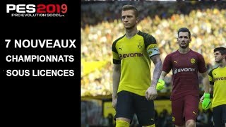 PES 2019  Le point sur les 7 nouveaux championnats sous licences [upl. by Liartnod]