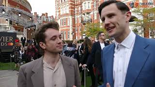 Olly Dobson and Hugh Coles from Back to the Future The Musical  Olivier Awards Green Carpet [upl. by Vachel738]