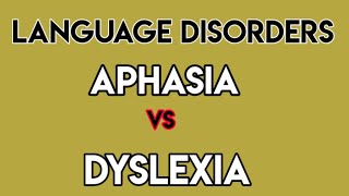 Language Disorders Aphasia and Dyslexia [upl. by Sedlik]