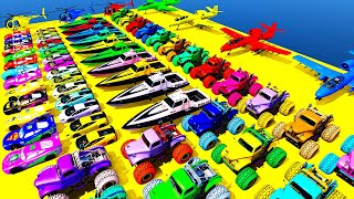 GTA 5 Crazy Ragdolls Stunt Car Racing Challenge By Spiderman With Amazing Car Bike Planes and Boats [upl. by Inanak]