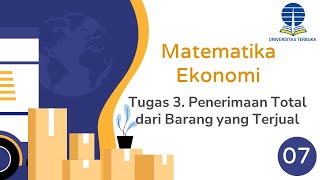 71 Tugas 3 Penerimaan Total dari Barang yang Terjual Matematika Ekonomi ESPA 4122 [upl. by Ylenats]