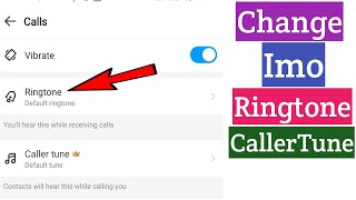 How To Change Imo Ringtone  Imo Ringtone Change [upl. by Fay]