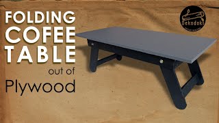 FOLDING COFFEE TABLE OUT OF PLYWOOD [upl. by Jehanna]