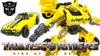 Transformers Studio Series 100 RISE OF THE BEASTS Deluxe Class BUMBLEBEE Review [upl. by Claiborn]