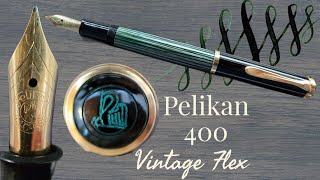 Pelikan 400 Vintage Old Style Flex Nib Fountain Pen [upl. by Zindman613]