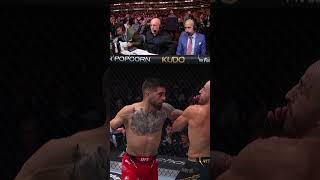 Who had the best reaction to this KO 🤔 ufc308 [upl. by Skurnik]