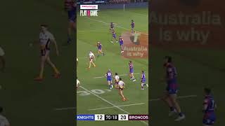 Corey Oates Freak Try v Knights  shorts [upl. by Curr]