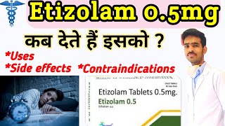 etizolam 05 tablet  etizolam tablets 025 mg uses in hindi  etizolam and propranolol tabletNclex [upl. by Ahsyla]