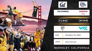 California vs No 23 Gonzaga  NCAA Womens Basketball  12723 [upl. by Ahselef]