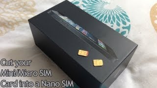 Cut Your MicroMini SIM Card into a Nano SIM for iPhone 5 [upl. by Cynthie512]