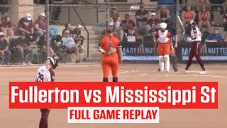 Full Replay Fullerton vs Mississippi State  2024 Mary Nutter Collegiate Classic [upl. by Slaughter198]