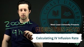 WCU Medication Math Problem 7  Calculating IV Infusion Rate [upl. by Lucien540]