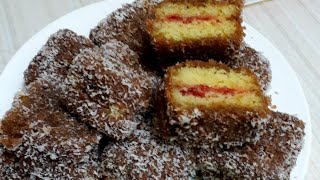 Lamington recipe in Tamileggless Lamington recipeAustralian dessert recipeLamington with jam [upl. by Seldan427]