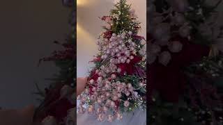 decorate my christmas tree 2022 🎄 burgundy champagne amp blush ✨ christmastree christmas2022 [upl. by Eneloj368]