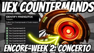 All 7 Vex Countermand in Encore Exotic Mission Location Guide  Destiny 2 [upl. by Nwahsan]