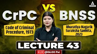 CrPC 1973 vs BNSS 2023  Lecture43  By Divyanshi Maam [upl. by Elaynad]