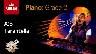 Tarantella  ABRSM Piano Grade 2 2023 amp 2024 A3  Synthesia Piano tutorial [upl. by Mohn607]