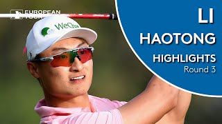 Li Haotong makes FOUR eagles in one round  Round 3  2019 Saudi International [upl. by Acir]