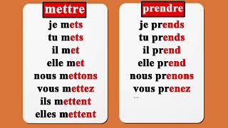 conjugaison les verbes du 3ème groupe présent mettre et prendre [upl. by Sarajane]